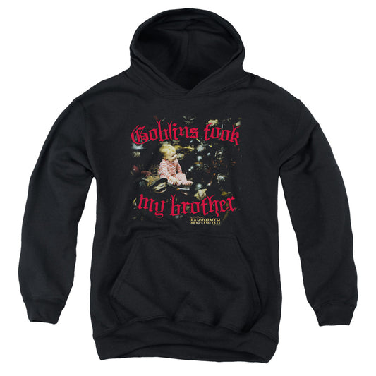 Labyrinth - Goblins Took My Brother - Youth Pull-over Hoodie - Black