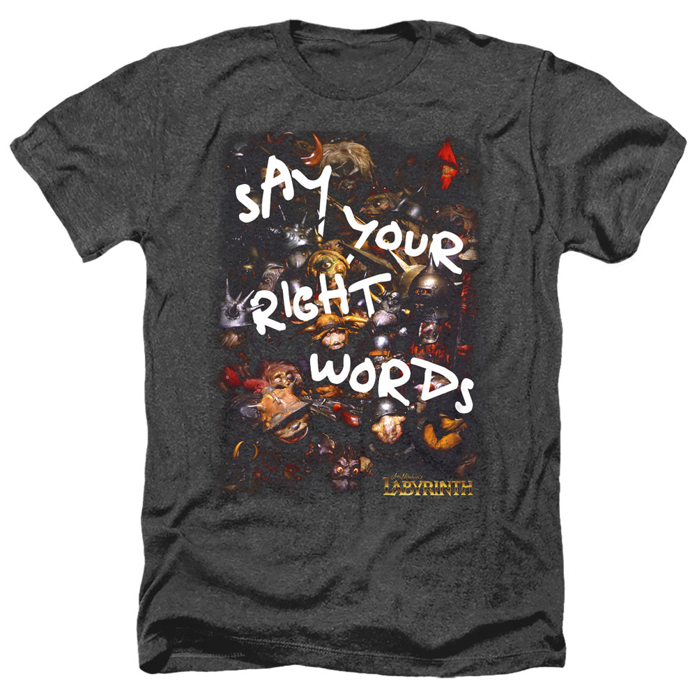Labyrinth - Right Words - Adult Heather-black