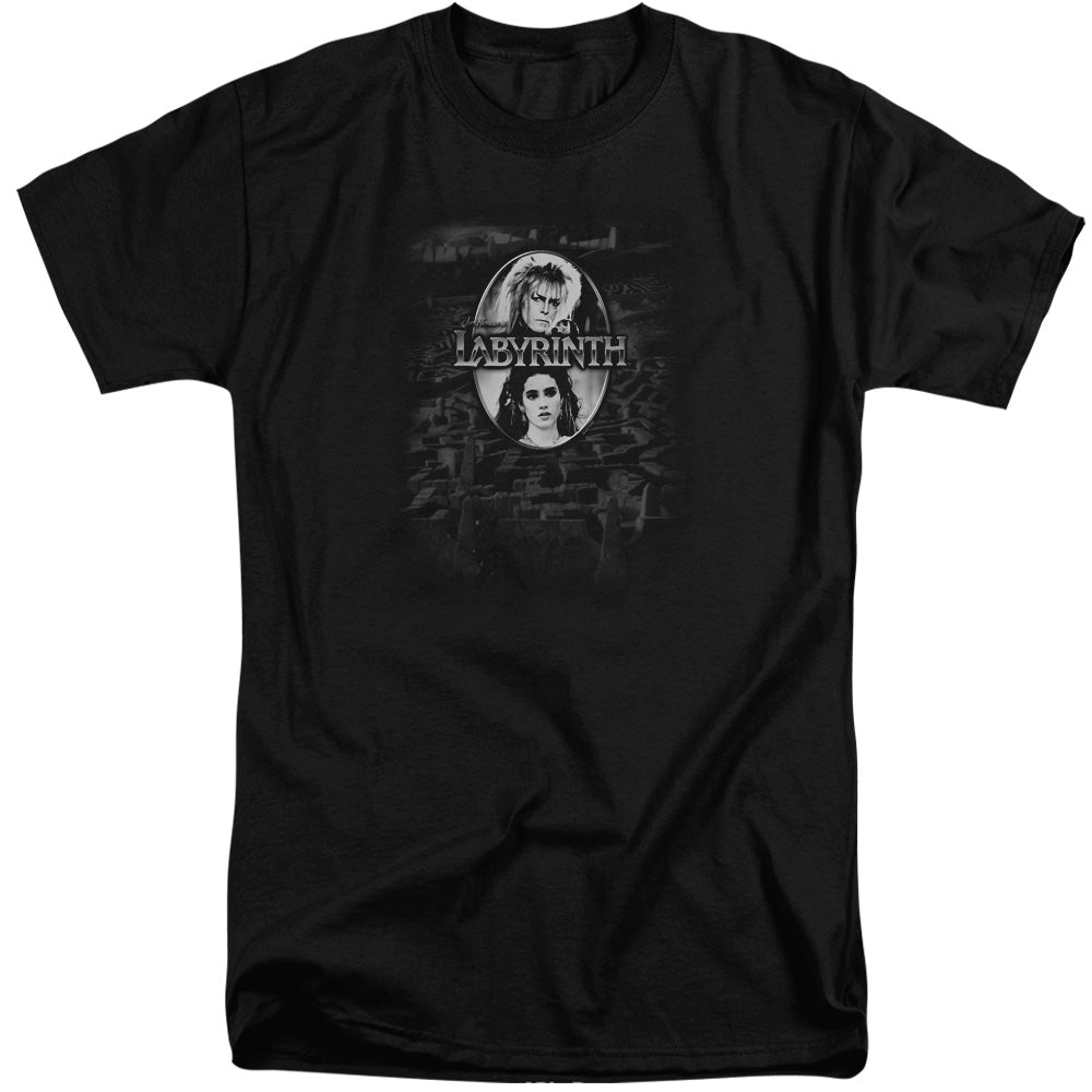 Labyrinth - Maze - Short Sleeve Adult Tall - Black T-shirt