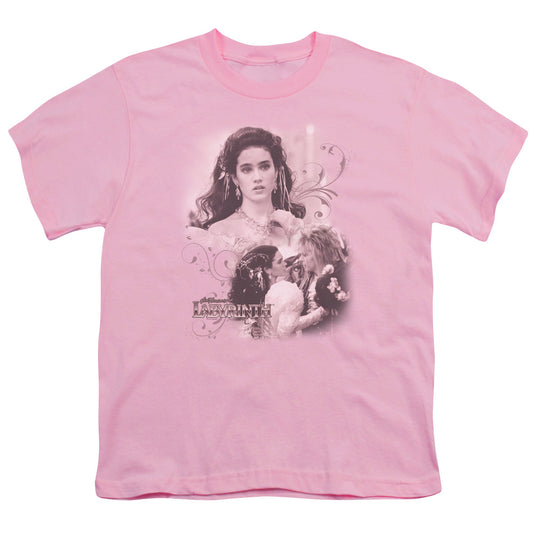 Labyrinth - Sarah - Short Sleeve Youth 18/1 - Pink T-shirt