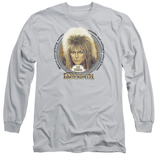 Labyrinth - 25 Years - Long Sleeve Adult 18/1 - Silver T-shirt