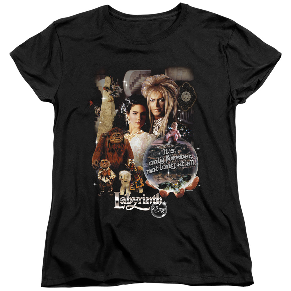 Labyrinth - 25 Years Of Magic - Short Sleeve Womens Tee - Black T-shirt