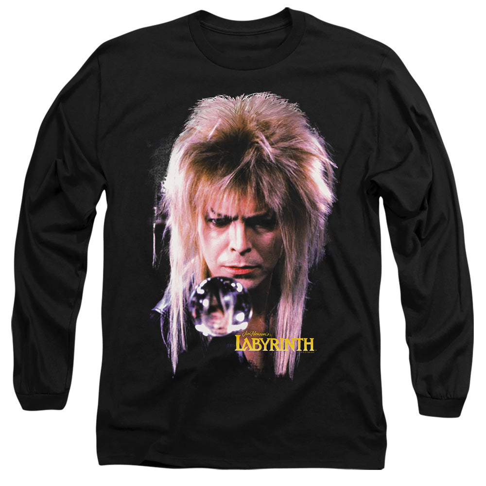 Labyrinth - Goblin King - Long Sleeve Adult 18/1 - Black T-shirt