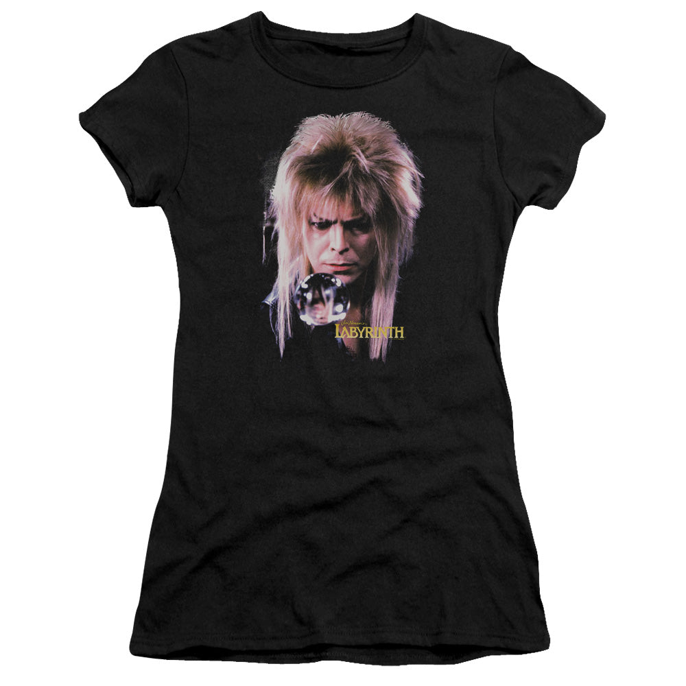 Labyrinth - Goblin King - Short Sleeve Junior Sheer - Black T-shirt