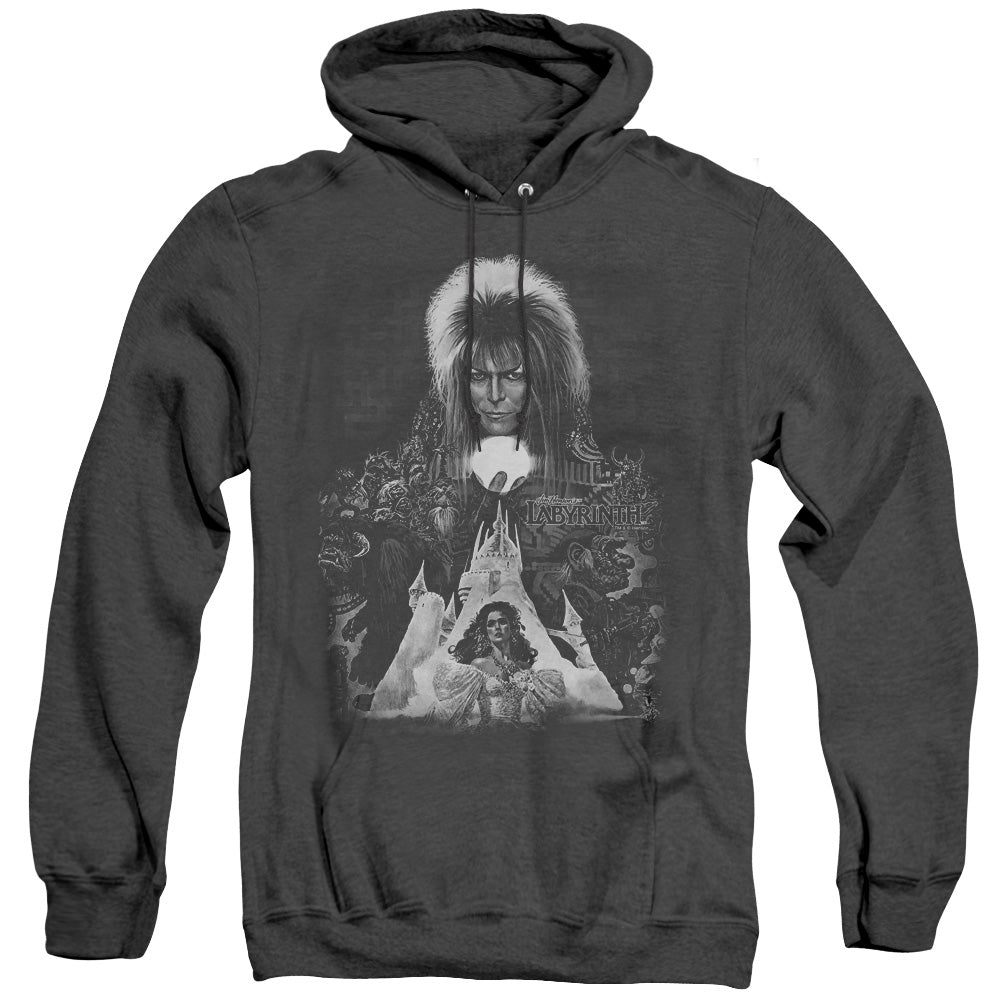 Labyrinth - Castle - Adult Heather Hoodie - Black