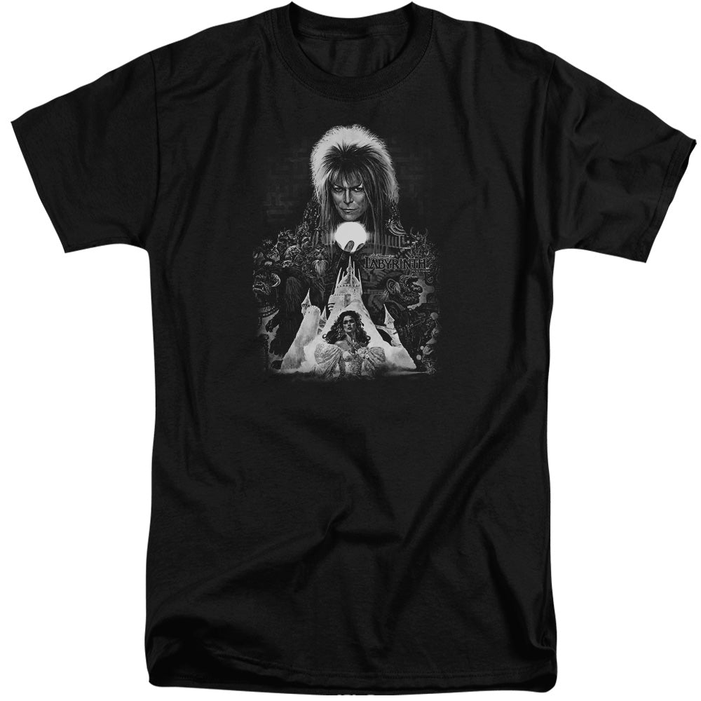 Labyrinth - Castle - Short Sleeve Adult Tall - Black T-shirt