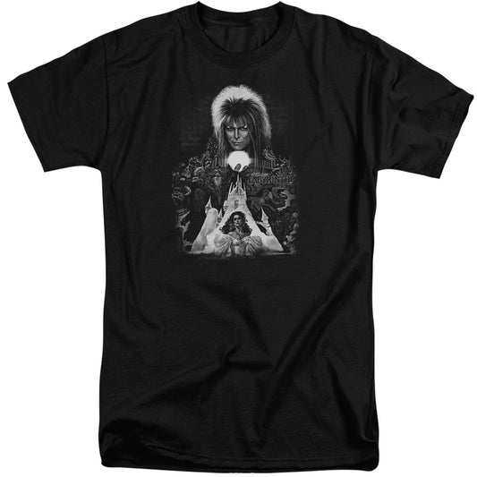 Labyrinth - Castle - Short Sleeve Adult Tall - Black T-shirt