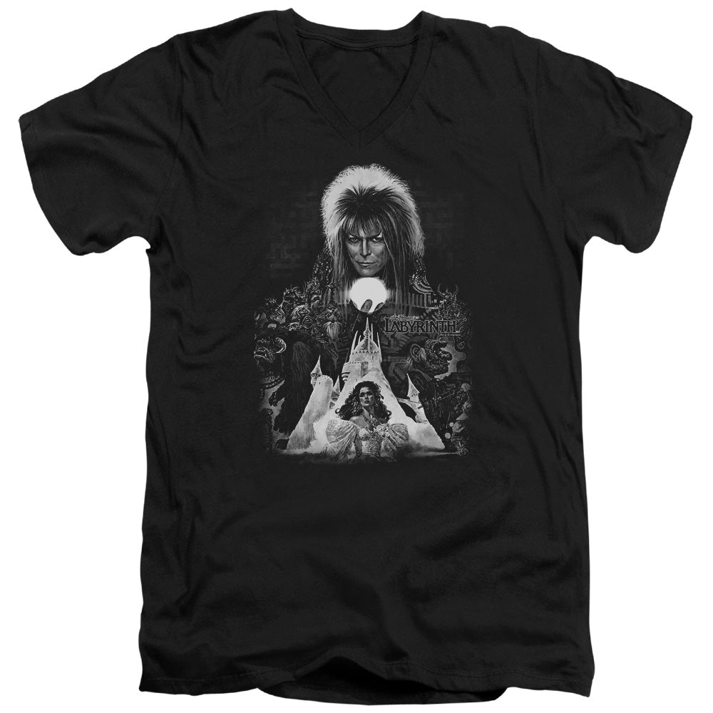 LABYRINTH CASTLE - S/S ADULT V-NECK - BLACK T-Shirt