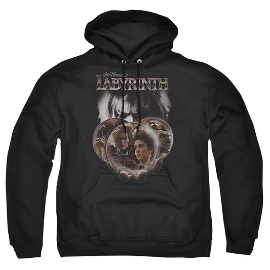 Labyrinth - Globes - Adult Pull-over Hoodie - Black