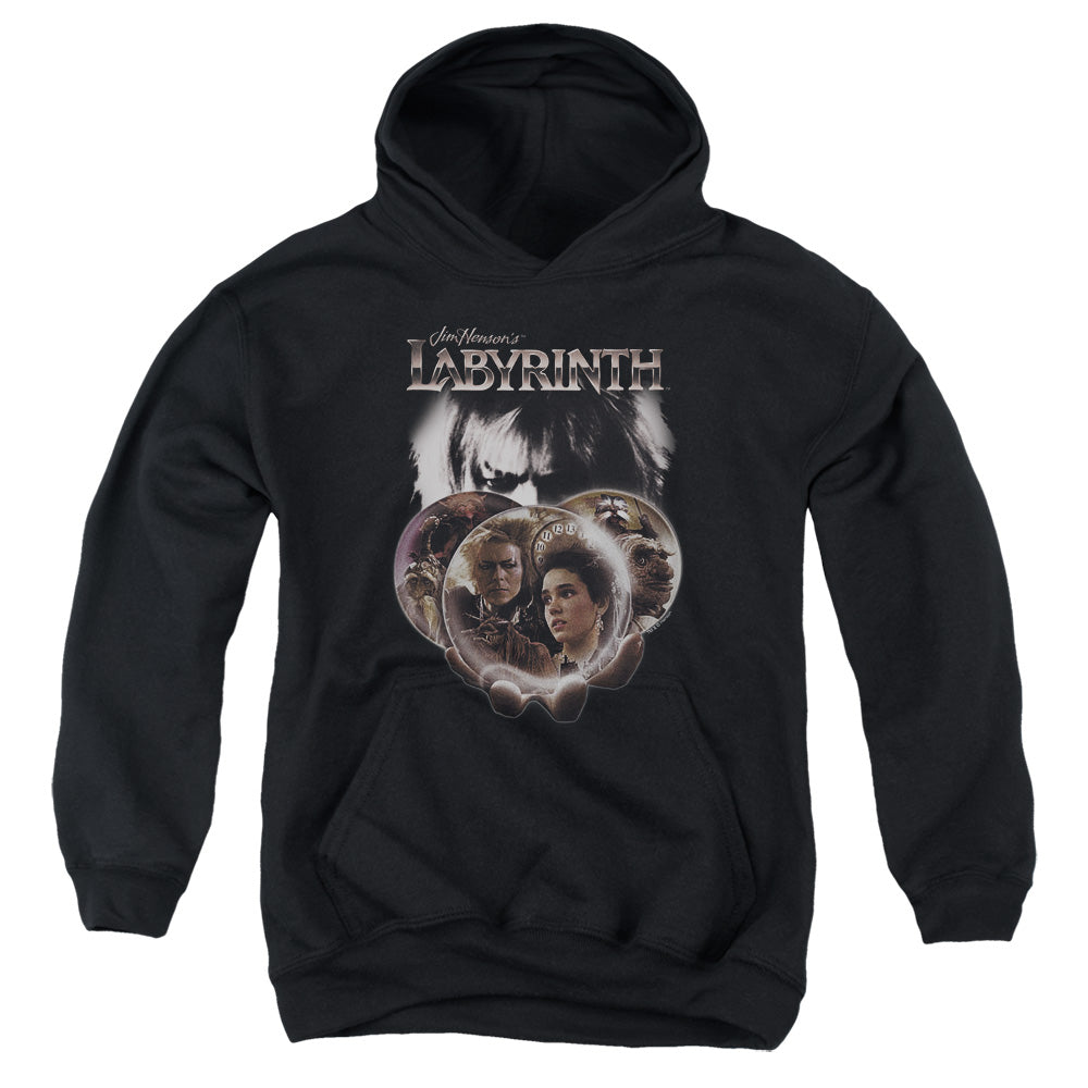 Labyrinth - Globes - Youth Pull-over Hoodie - Black