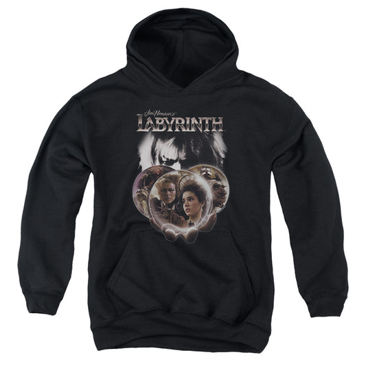 Labyrinth - Globes - Youth Pull-over Hoodie - Black