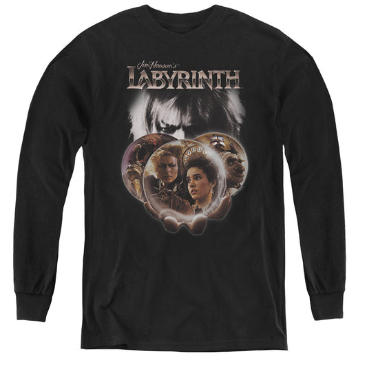 Labyrinth - Globes - Youth Long Sleeve Tee - Black