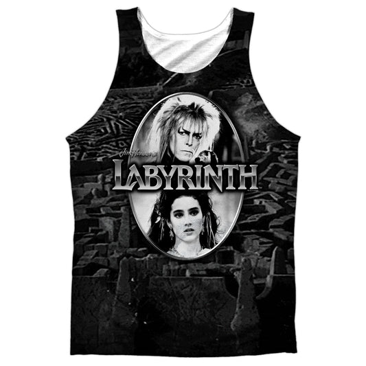 Labyrinth - Maze - Adult 100% Poly Tank Top - White