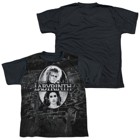 Labyrinth - Maze - Short Sleeve Youth White Front Black Back   - White T-shirt