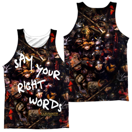 Labyrinth Right Words (Front/back Print)-adult 100% Poly