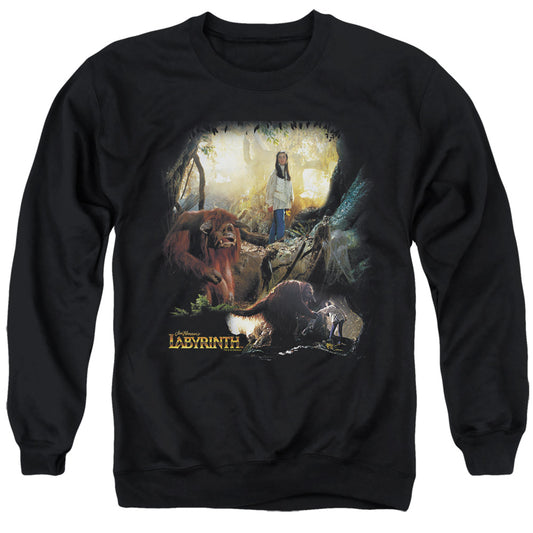 Labyrinth - Sarah &amp; Ludo - Adult Crewneck Sweatshirt - Black