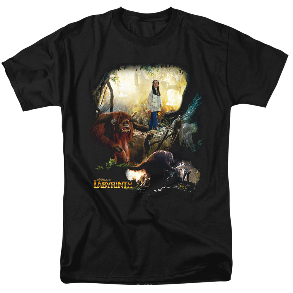 Labyrinth - Sarah & Ludo - Short Sleeve Adult 18/1 - Black T-shirt