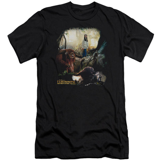 Labyrinth - Sarah & Ludo - Short Sleeve Adult 30/1 - Black T-shirt