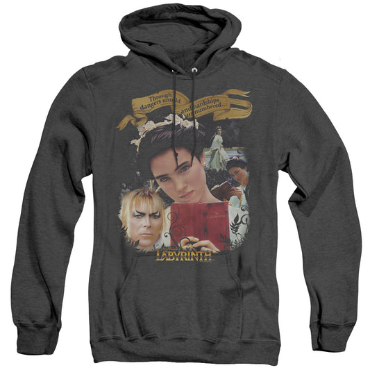 Labyrinth - Dangers Untold - Adult Heather Hoodie - Black