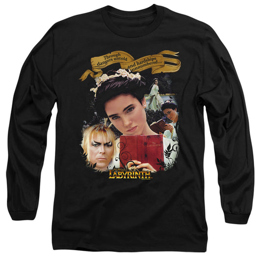Labyrinth - Dangers Untold - Long Sleeve Adult 18/1 - Black T-shirt