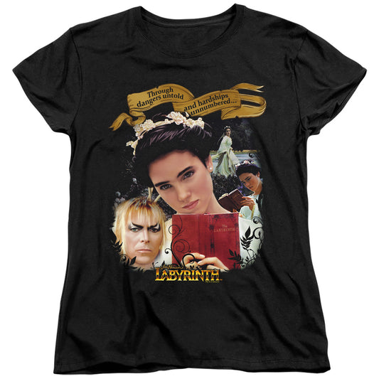 Labyrinth - Dangers Untold - Short Sleeve Womens Tee - Black T-shirt