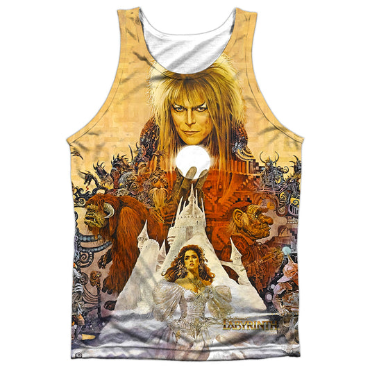 Labyrinth - Cover Art - Adult 100% Poly Tank Top - White