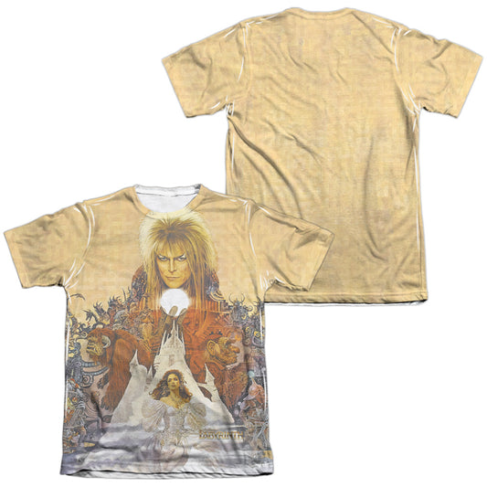 Labyrinth - Cover Art (Front/back Print) - Adult Poly/cotton Short Sleeve Tee - White T-shirt