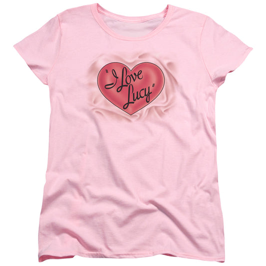 I Love Lucy - Classic Logo - Short Sleeve Womens Tee - Pink T-shirt
