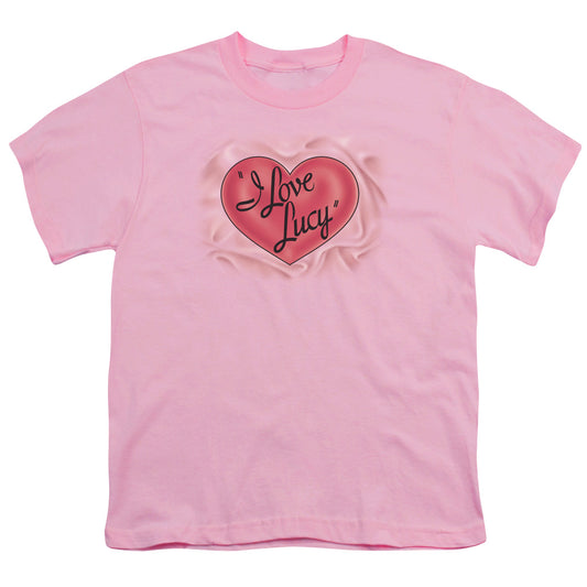 I Love Lucy - Classic Logo - Short Sleeve Youth 18/1 - Pink T-shirt