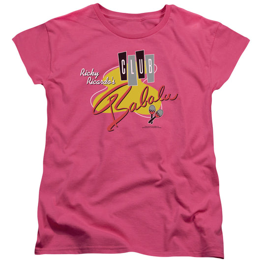 I Love Lucy - Club Babalu - Short Sleeve Womens Tee - Hot Pink T-shirt