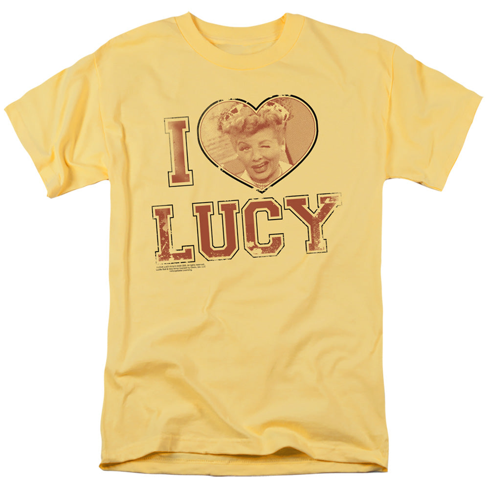 I Love Lucy - I Heart Lucy - Short Sleeve Adult 18/1 - Banana T-shirt