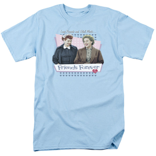 I Love Lucy - Friends Forever - Short Sleeve Adult 18/1 - Light Blue T-shirt
