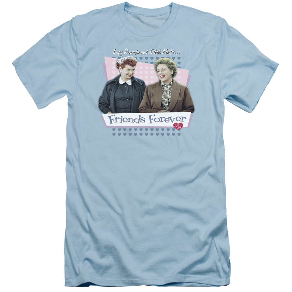 I Love Lucy - Friends Forever - Short Sleeve Adult 30/1 - Light Blue T-shirt
