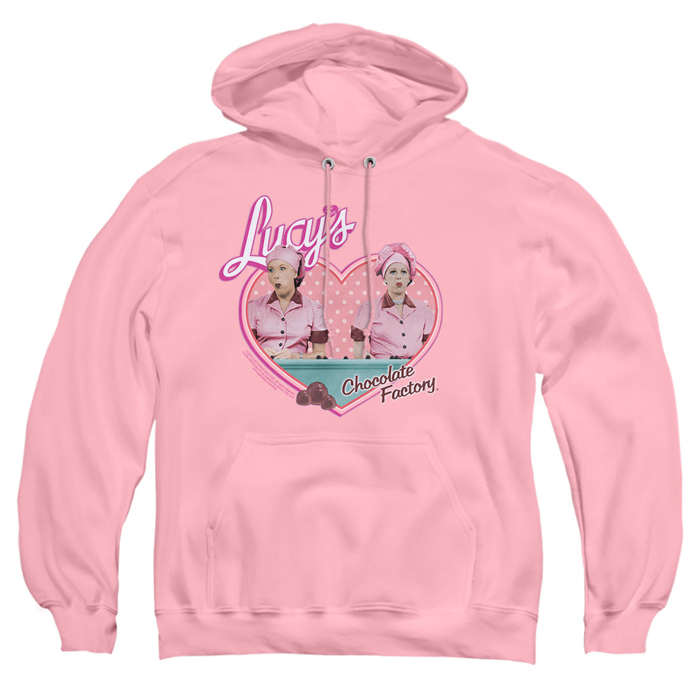 I Love Lucy - Chocolate Factory - Adult Pull-over Hoodie - Pink