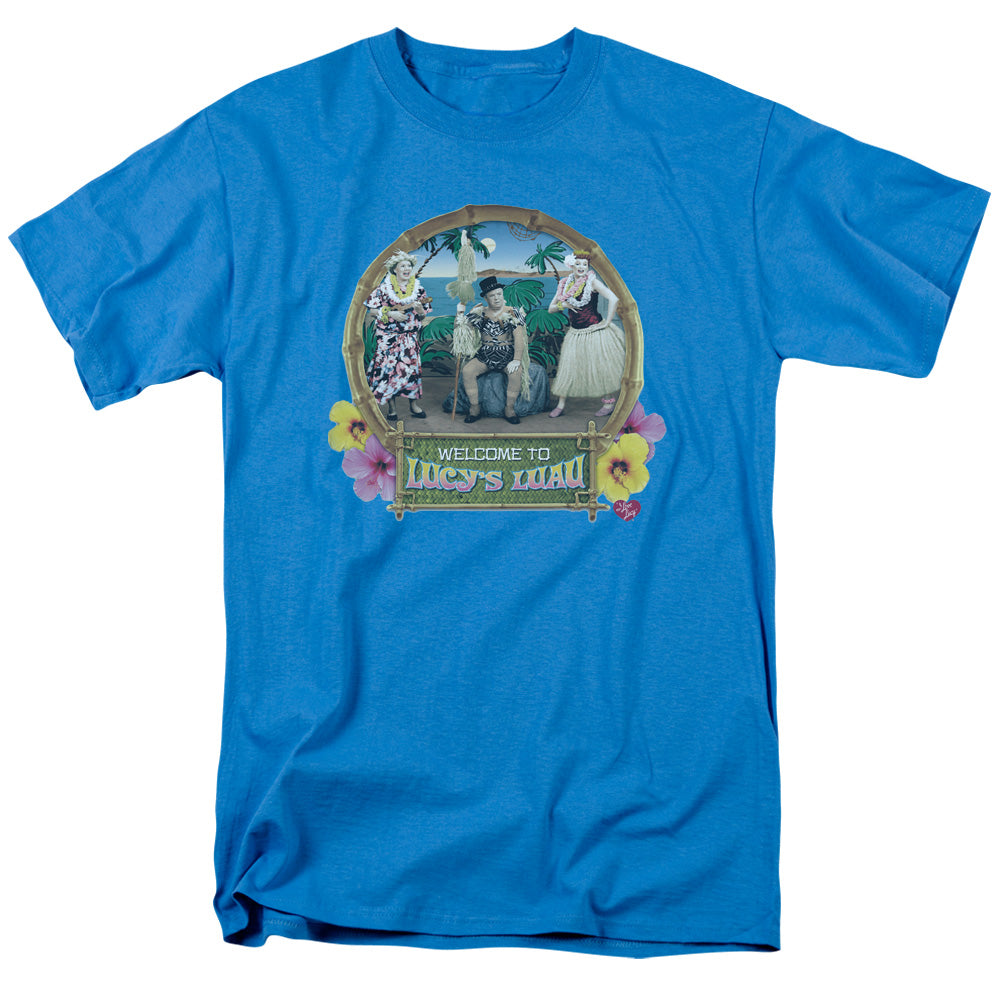 I Love Lucy - Lucys Luau - Short Sleeve Adult 18/1 - Turquoise T-shirt