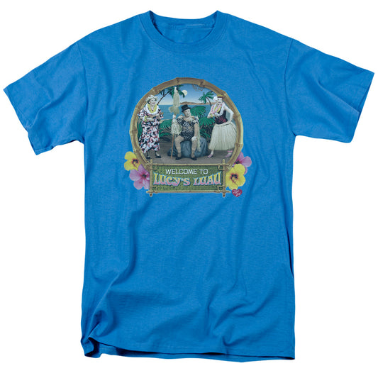 I Love Lucy - Lucys Luau - Short Sleeve Adult 18/1 - Turquoise T-shirt