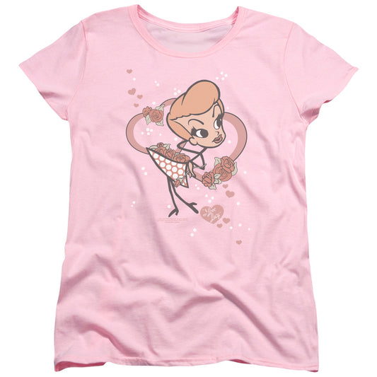 I Love Lucy - Fun Girl - Short Sleeve Womens Tee - Pink T-shirt