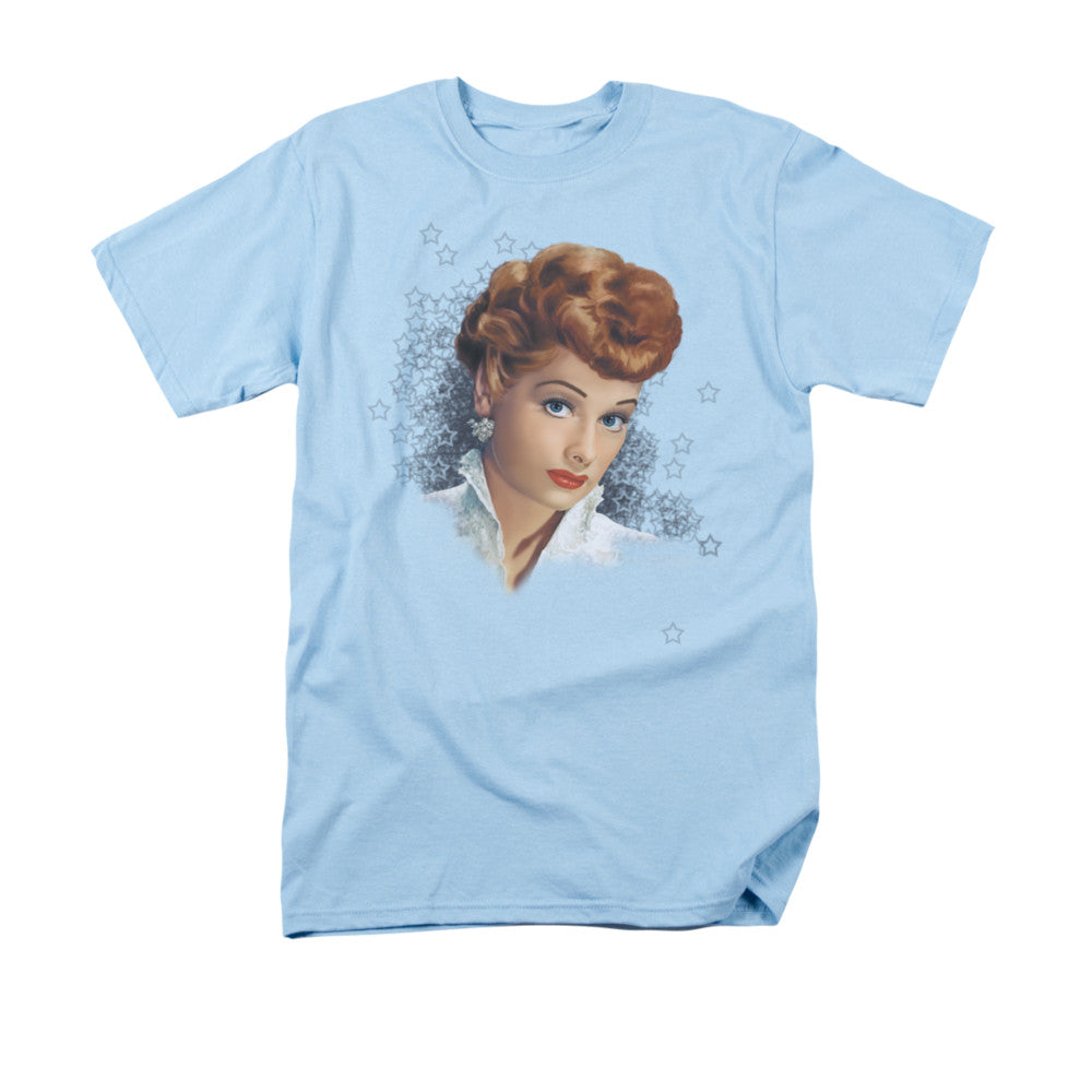 I Love Lucy - What A Star - Short Sleeve Adult 18/1 - Light Blue T-shirt