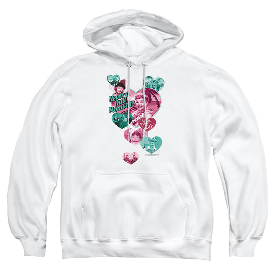 I Love Lucy - Never A Dull Moment - Adult Pull-over Hoodie - White