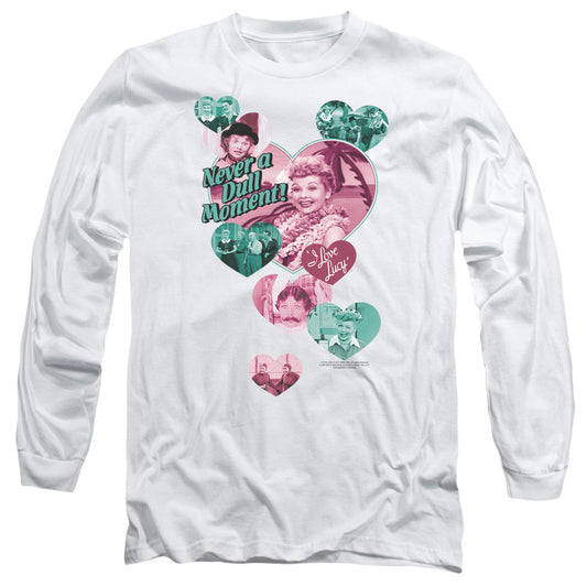I Love Lucy - Never A Dull Moment - Long Sleeve Adult 18/1 - White T-shirt