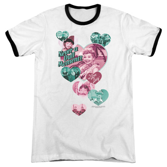 I Love Lucy Never A Dull Moment - Adult Ringer - White/black