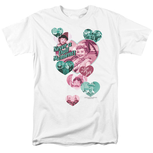 I Love Lucy - Never A Dull Moment - Short Sleeve Adult 18/1 - White T-shirt