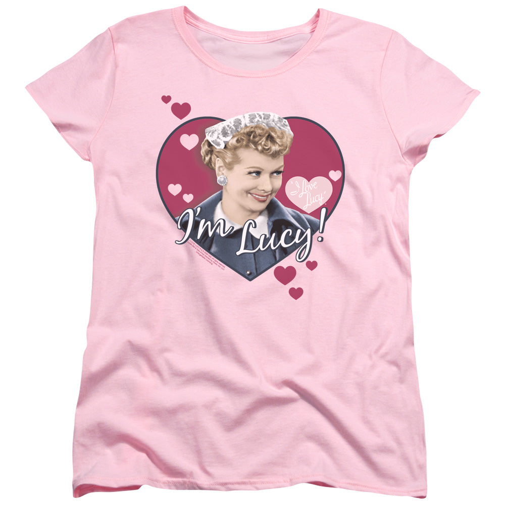 I Love Lucy - Im Lucy - Short Sleeve Womens Tee - Pink T-shirt