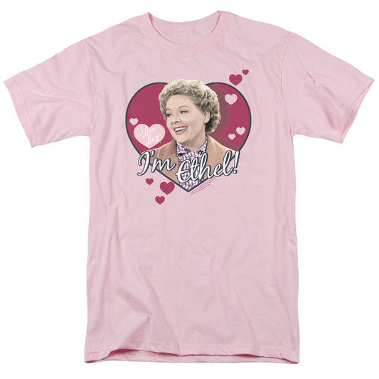 I Love Lucy - Im Ethel - Short Sleeve Adult 18/1 - Pink T-shirt