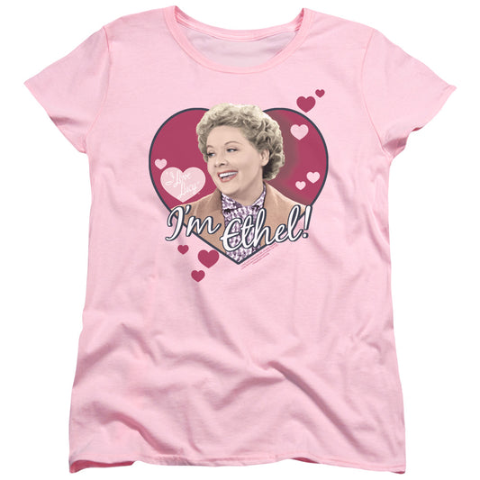 I Love Lucy - Im Ethel - Short Sleeve Womens Tee - Pink T-shirt