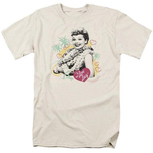 I Love Lucy - Luau Graphic - Short Sleeve Adult 18/1 - Cream T-shirt
