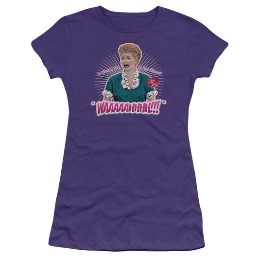 I Love Lucy - Waaaaahhhh!!! - Short Sleeve Junior Sheer - Purple T-shirt