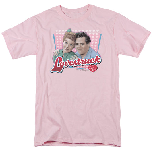 I Love Lucy - Lovestruck - Short Sleeve Adult 18/1 - Pink T-shirt