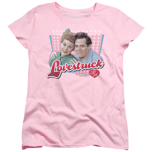 I Love Lucy - Lovestruck - Short Sleeve Womens Tee - Pink T-shirt