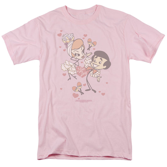 I Love Lucy - Rumba Dance - Short Sleeve Adult 18/1 - Pink T-shirt